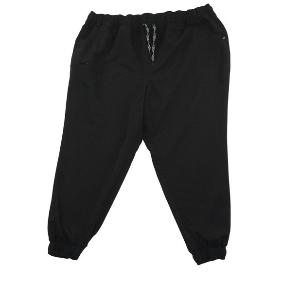 Jaanu Pants - Jaanu Womens 3XL 5 Pocket Jogger Scrub Pants Black Elastic Drawstring Medical